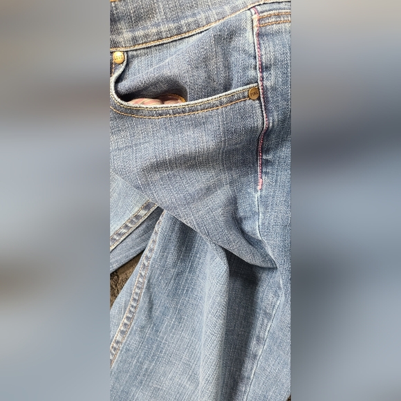 Y2K Pink Victoria's Secret Light Wash Flare Jeans 12 mid rise Vtg Vintage - Picture 15 of 16